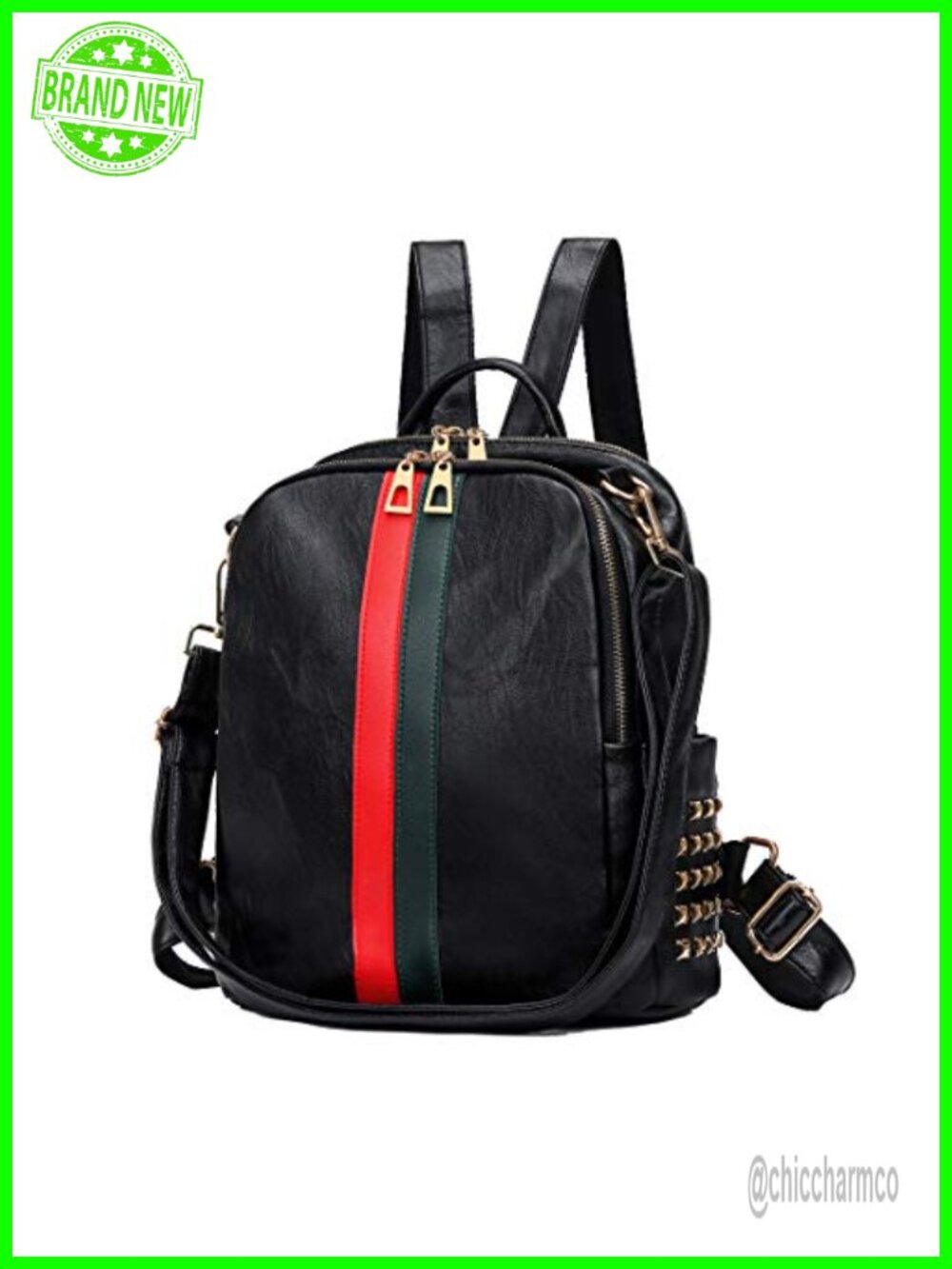Mini PU Leather Rucksack Fashion Backpack Travel Daypack Handbag